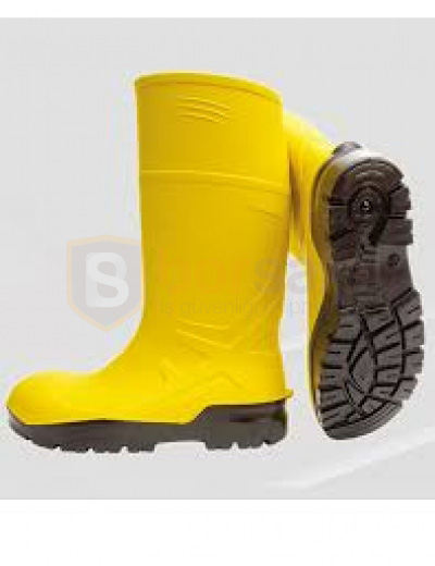 Techno Boots Sarı-Siyah Taban Çelik Burunlu Poliüretan Çizme